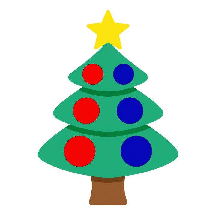 Christmas Tree illustration used for the pattern