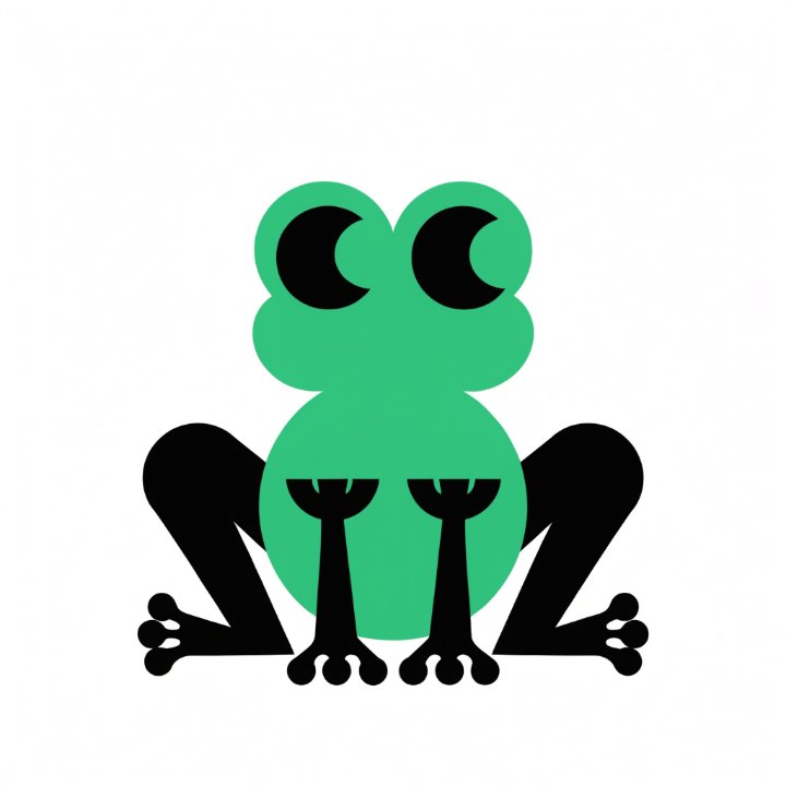 Frog illustration used for the pattern