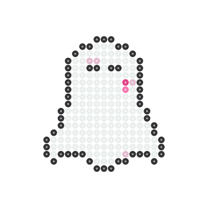 Ghost Perler bead pattern