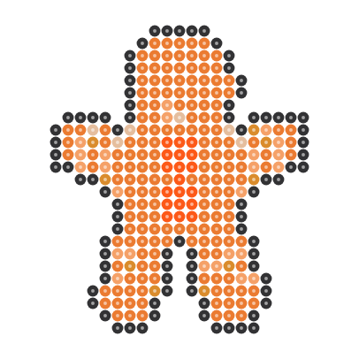 Gingerbread Man Perler bead pattern