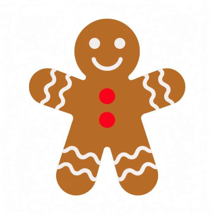 Gingerbread Man illustration used for the pattern