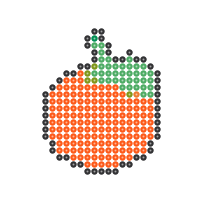 Pumpkin Perler bead pattern