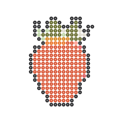 Strawberry Perler bead pattern